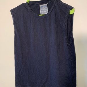 jungmaven navy hemp cotton muscle tank